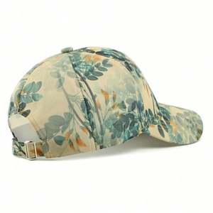 Casquette de baseball ethnique pour femme 2025 – Printemps/Été – Protection solaire extérieure – Personnalisée – Calotte rigide – Tendance – Motif feuille imprimé - Product Image 4