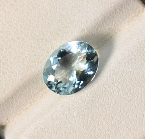 พลอยอะความารีนตัดวงรีขนาดใหญ่11X9มม. 12X9มม. 12X10มม. 14X10มม. 16X12มม. พลอยเทียมในห้องทดลอง - Product Image 2