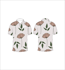เสื้อโปโลพิมพ์ลายใบไม้สำหรับผู้ชาย แขนสั้น แฟชั่นลำลอง เสื้อกอล์ฟ รับทำโลโก้ตามสั่ง OEM ODM ขายส่ง - Product Image 6