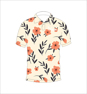 เสื้อโปโลพิมพ์ลายดอกไม้แบบกำหนดเอง แขนสั้น สวมใส่สบาย เหมาะสำหรับกอล์ฟ เทนนิส ชุดทีมฤดูร้อน - Product Image 1