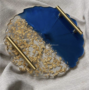 ถาดเสิร์ฟเรซิ่นอีพ็อกซี่ลายรัก ดีไซน์งานศิลปะมหาสมุทร ทำด้วยมือ สำหรับงานแต่งงาน รอมฎอน และตกแต่งบ้าน - Product Image 5