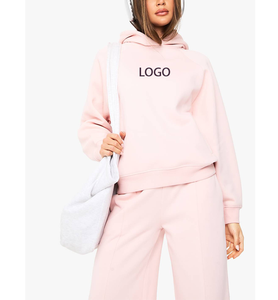 Ensemble de survêtement athlétique pour femmes avec impression personnalisée, sweat-shirt et pantalon de jogging surdimensionnés brodés, en molleton de coton, 2 pièces, pour l'hiver - Product Image 3