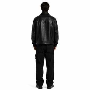 Chaqueta de Piloto A2 de Cuero Vacuno de Grano Completo Ligeramente Encerado, Estilo Oversize - Prenda Exterior de Lujo para Hombre, Estilo Aviador, Personalizable OEM, Talla XXS - Product Image 2