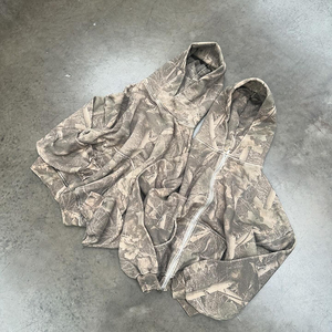 Men's Oversized <b>Tie</b>-<b>Dye</b> Hooded Zip-Up <b>Sweatshirt</b> Regular Sleeve French Terry Casual Autumn Wear - Product Image 4