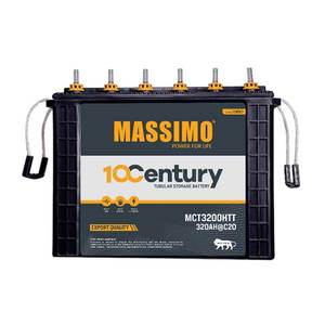 แบตเตอรี่ทรงกระบอก MASSIMO 320Ah 12V คุณภาพสูง ได้รับความนิยมอย่างมาก โซลูชั่นพลังงานตะกั่ว-กรด จากผู้จัดจำหน่ายชั้นนำของอินเดีย - Product Image 1
