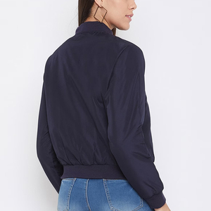 High Quality Customized Style Women's Eco-Friendly Lightweight Breathable Comfortable All Season Bomber Jacket - Product Image 2