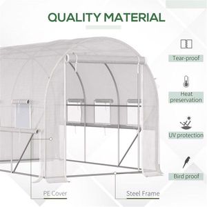 Mini Serra Moderna Facile da Montare con Struttura in Acciaio Zincato e PVC/PE per Uso Domestico e Giardino - Product Image 6