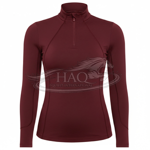 เสื้อเบสเลเยอร์สำหรับขี่ม้า ระบายอากาศ ป้องกันรังสียูวี สำหรับผู้หญิง เสื้อฝึกขี่ม้า เสื้อผ้าสำหรับกีฬาขี่ม้า เสื้อผ้าฤดูร้อน - Product Image 1