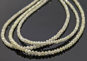 Cuentas de Diamante Amarillo Claro, Facetadas, Forma Rondelle, 2 mm, Hilo de 15 Pulgadas, Orificio de 0.40 mm, 15.5 Quilates, Proveedor Mayorista de Joyería - Product Image 3