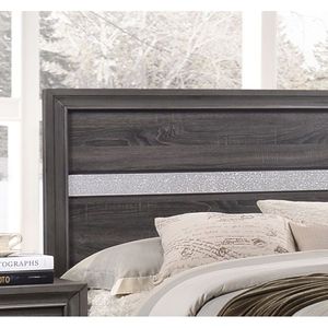 Letto matrimoniale tradizionale in legno con contenitore, colore grigio - Product Image 4