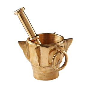 ครกและสากทองเหลืองขนาด 2 นิ้ว ครกและสากทองเหลืองทำมือขัดเงา ราคาถูกที่สุด - Product Image 6