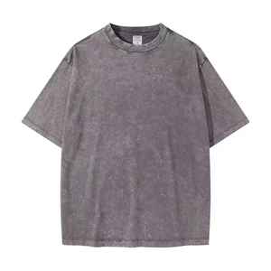 T-shirt Homme Vintage Personnalisé avec Logo, Coton Lourd 280g, Manches Courtes, Coupe Droite Délavée, Style Rétro Ample, Mode Urbaine - Product Image 2