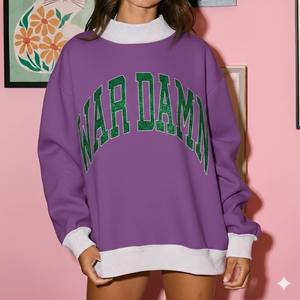 Sudadera de Cuello Alto de Alta Calidad con Logotipo Personalizado Bordado, de Forro Polar Grueso para Invierno, de Poliéster/Algodón, Talla Grande - Product Image 5