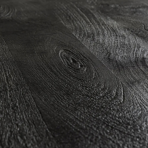 Mesa de Comedor Plegable de 4 Plazas con Base de Tubo Metálico Industrial Moderno, Superficie de Madera de Mango Sólida Texturizada con Acabado Oscuro Intenso - Product Image 6