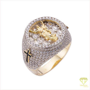 Premium 925 Sterling <b>Silver</b> Lab Grown Diamond Religious Figure <b>Ring</b> With Sparkling Stone Details For <b>Men</b> Wholesale Resellers - Product Image 5