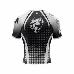 OEM Chemise unisexe de haute qualité imprimée anti-UV MMA BJJ Rash Guard Compression à manches courtes en spandex à séchage rapide et respirant - Product Image 3