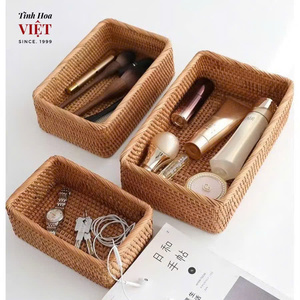 Woven Rattan Storage <b>Baskets</b> Handcrafted Natural Organizers for Home Decor Laundry Storage Retail <b>Display</b> - Product Image 1