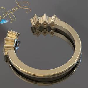 Matching/Wedding Band For Women, <b>Stacking</b> Band For <b>Ring</b>, Diamond Wedding <b>Ring</b>, Women Band, <b>Ring</b> Enhancer - Product Image 3