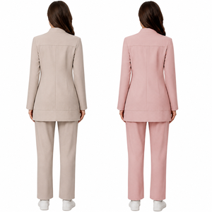 Tenue médicale personnalisée pour femme, uniforme d'hôpital à fermeture éclair avant, manches longues, en tissu tissé, avec détection d'aiguilles, thermocollage sans couture, pour le personnel infirmier - Product Image 4