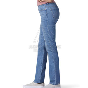 Modern Regular Fit Mid Waist Straight <b>Jeans</b> Pant with Stretch Fabric <b>Soft</b> Comfortable Wear Stylish Everyday Casual Fashion - Product Image 3