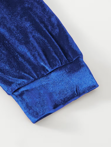 Ladies Winter Velvet Tracksuit Two Piece Lounge Wear Set Soft Fabric Full Sleeve Top and Matching Bottom - Product Image 5