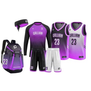 Maillots de basket-ball personnalisés professionnels pour hommes et enfants, ensembles de maillots et shorts, uniformes de basket-ball vierges pour collège, séchage rapide - Product Image 4