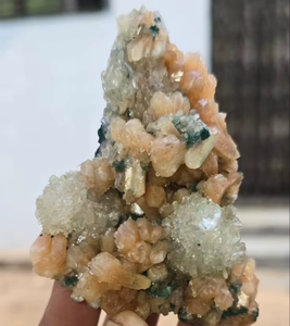 Lote de Calcita Natural Recubierta con Mineral de Stilbita, Especímenes de Cristal Premium para Exhibición, Colección, Decoración, Sanación y Regalo de Calidad - Product Image 1