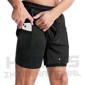 Shorts de course personnalisés en gros pour hommes en polyester avec doublure en mesh - Product Image 6