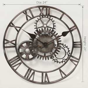Classic Modern Metal Wall <b>Clock</b> <b>Digital</b> Mechanical Silent Luminous Waterproof Easy Read Design for Living Room Hanging Decor - Product Image 3