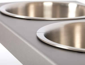 Bols surélevés pour chiens, bols pour chats, mangeoire en aluminium de qualité supérieure avec pieds antidérapants (options courtes 4 pouces, hautes 8 pouces). Acier inoxydable de qualité alimentaire américaine - Product Image 2