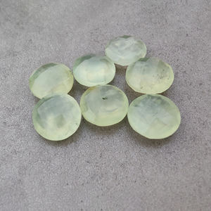 Pierre précieuse naturelle de Prehnite ronde taille briolette, pierre calibrée à taille damier pour la fabrication de bijoux, toutes tailles, vente en gros - Product Image 3