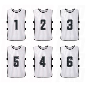 Maillots de football à séchage rapide, dossards d'entraînement de football pour jeunes, gilets de match respirants en maille, numérotés pour l'entraînement d'équipe - Product Image 1