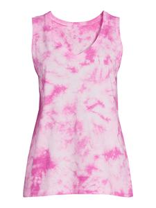 Camiseta sin mangas con cuello de pico para mujer, ropa de verano teñida - Product Image 5