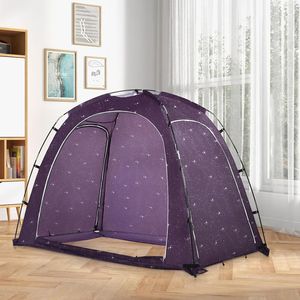 Tenda da letto per giochi al coperto con borsa per il trasporto, tenda giocattolo per la privacy sul letto - Product Image 1