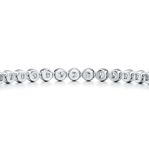 Pulsera de tenis de oro blanco de 9K con diamantes cultivados en laboratorio de 5 quilates y corte brillante redondo, engastados en bisel, para mujer, joyería fina de lujo al por mayor - Product Image 4