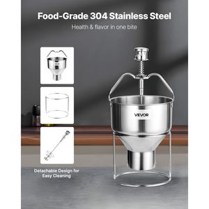 Dosatore Manuale per Ciambelle di Grande Capacità in Acciaio Inox 304, Attrezzatura Commerciale per Panifici, Dispenser per Impasto Regolabile a 6 Spessori - Product Image 2