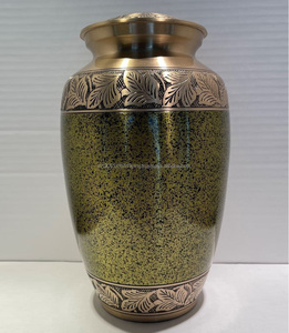 Urnes funéraires en laiton de style américain de haute qualité pour cendres humaines et animales, gravées et peintes sur marbre, fournisseur d'urnes funéraires pour adultes - Product Image 1