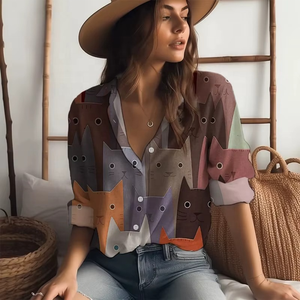 Camisas Hawaianas de Verano para Mujer, Estampadas, Casuales, Holgadas, de Manga Corta, para la Playa, Estilo Urbano - Product Image 6