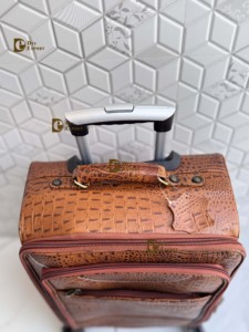 Nouvelles valises de créateurs multi-usages, sac à roulettes fait main en cuir véritable, unisexe, grande taille, design unique, valise - Product Image 4