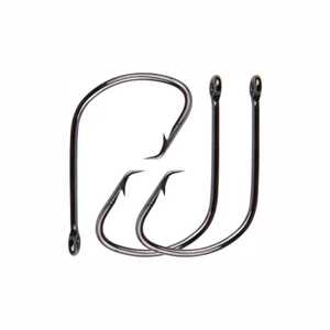 Hameçons circulaires en acier haute résistance à haute teneur en carbone avec ardillon triple pour la pêche en rivière à l'appât vivant - Product Image 1