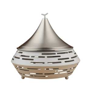 Casserole artisanale en nacre avec garniture en laiton doré, pot isotherme en acier inoxydable, bol de service luxueux pour aliments - Product Image 4