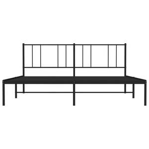 Cadre de lit rectangulaire complet en métal noir avec revêtement en poudre noire - Product Image 6