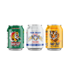 Fabricant OEM ODM AB Vietnam, boisson énergisante sans sucre Red Tiger 250 ml |   Taurine Power Boost Carbonate |   Échantillons Gratuits - Product Image 2