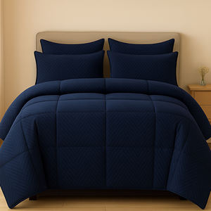 Couette double en microfibre bleu royal, douce et hypoallergénique, conçue pour un usage quotidien et durable, au meilleur prix du marché - Product Image 2