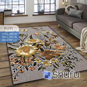 Alfombra de franela Shufu, suave y cómoda, antideslizante, Material antialérgico, patrón abstracto para uso doméstico y de oficina - Product Image 2