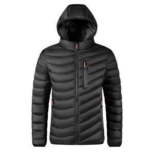 Wholesale Mens <b>Padded</b> Winter Coat <b>Waterproof</b> Hooded Bubble Puffer <b>Jacket</b> Custom Nylon Zipper Pocket Lightweight Warm <b>Jacket</b> - Product Image 6