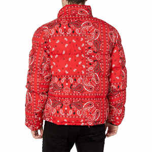 Printing Full Print Stand Collar White Duck <b>Down</b> Thick Warm Couple Coat Winter Jacket - Product Image 6