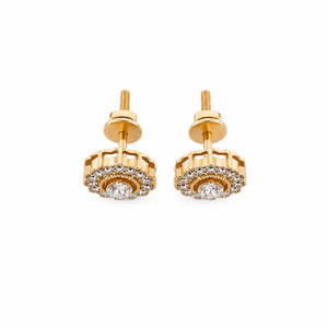 18Kt Rose Gold Pear Cut Diamond Halo <b>Stud</b> <b>Earrings</b> for Women High Polish Bridal Party Anniversary Gift <b>Fine</b> Jewelry - Product Image 4