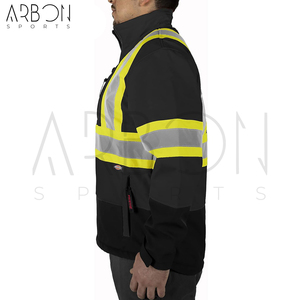 2026 High Visibility Reflective Safety Black Color Durable Outdoor Workwear High Visibility Reflective Tape <b>Waterproof</b> <b>Jackets</b> - Product Image 6