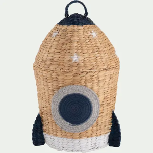 Best Quality Eco-friendly Rocket-shape Storage <b>Basket</b> <b>with</b> <b>Lid</b> Hamper <b>Basket</b> Wholesale from Vietnam - Product Image 2